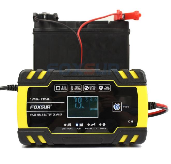 Máy nạp bình ắc quy 12V24V-150ah FOXSUR thông minh tự ngắt khi đầy có chức năng khử sunfat, sạc bình ắc quy 12v ,sạc bình ắc quy 24v sạc bình ắc quy, ắc quy xe máy, ắc quy ô tô, ac quy 12v, ắc quy đồng nai, ắc quy gs