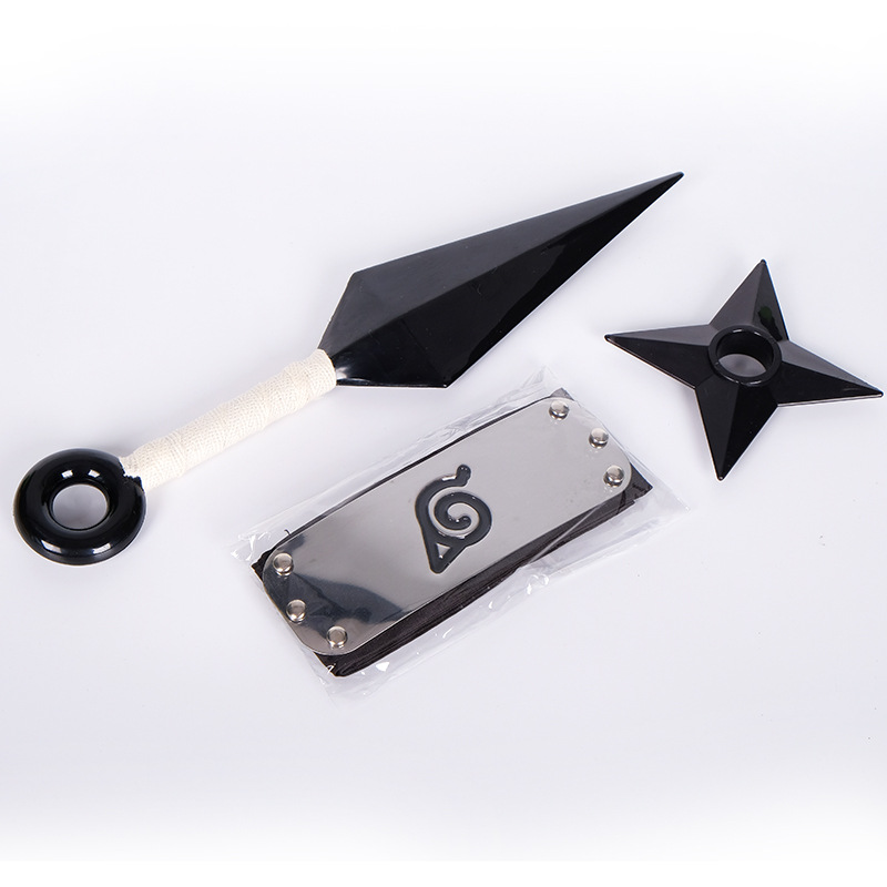 combo phi tiêu shuriken + kunai 23cm + băng trán - Naruto - Baystore