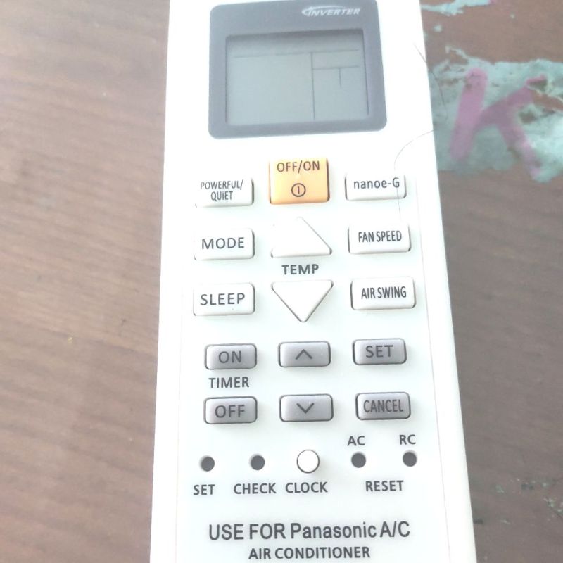 Bảng giá Remote điều khiển điều hoà không khí Panasonic Inverter loại nhỏ