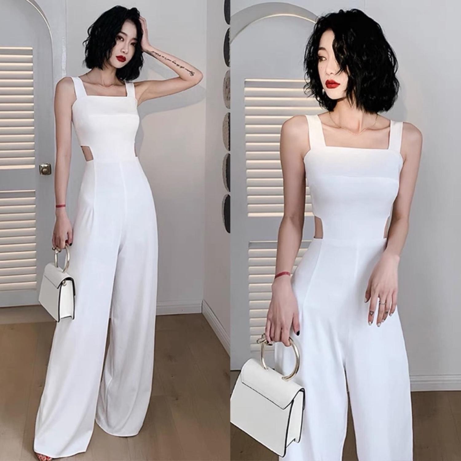 B36 Jumpsuit Đồ Bay Dáng Dài Có Mút Đệm Ngực