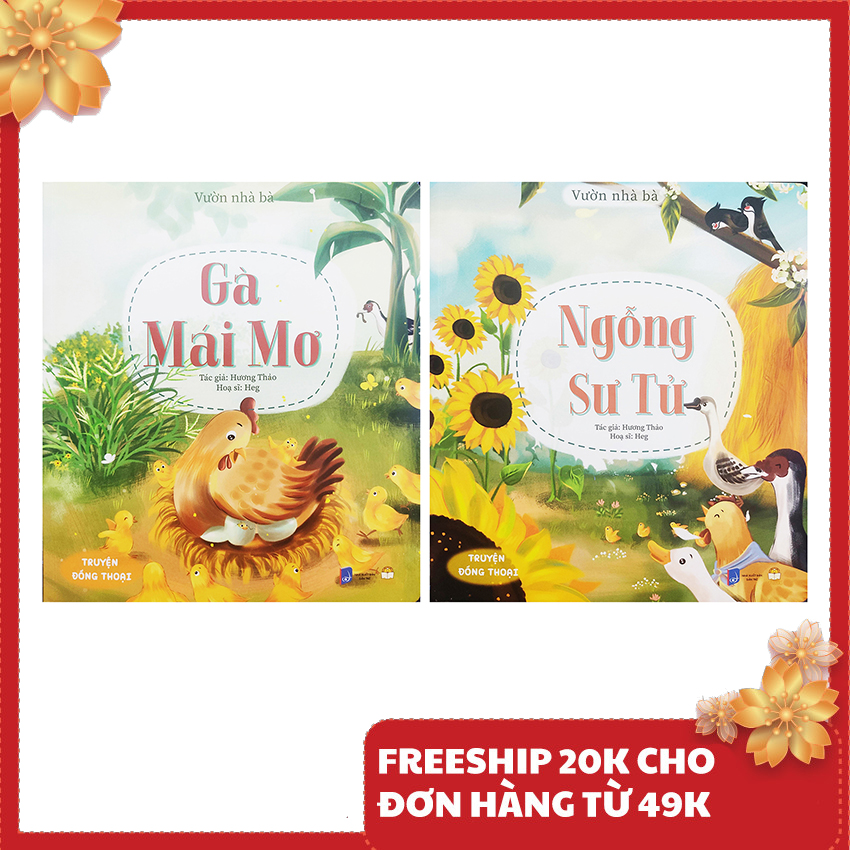 Sách thiếu nhi - Vườn nhà bà - Combo 2 cuốn truyện đồng thoại Lionbooks