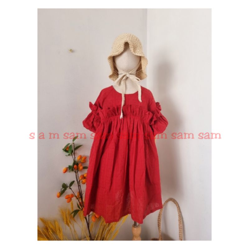 Đầm bèo phong cách Hàn Quốc cho bé gái