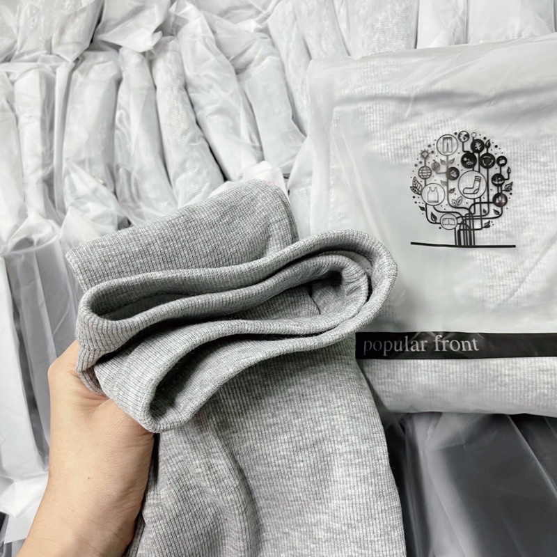 Quần legging thun tăm lót lông siêu co giãn cạp cao