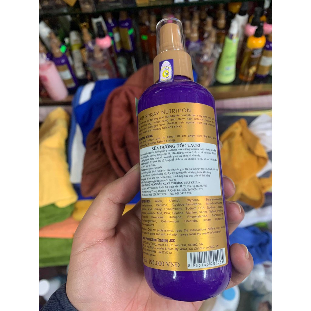 XỊT DƯỠNG TÓC LACEI NUTRITION TÍM 200ML