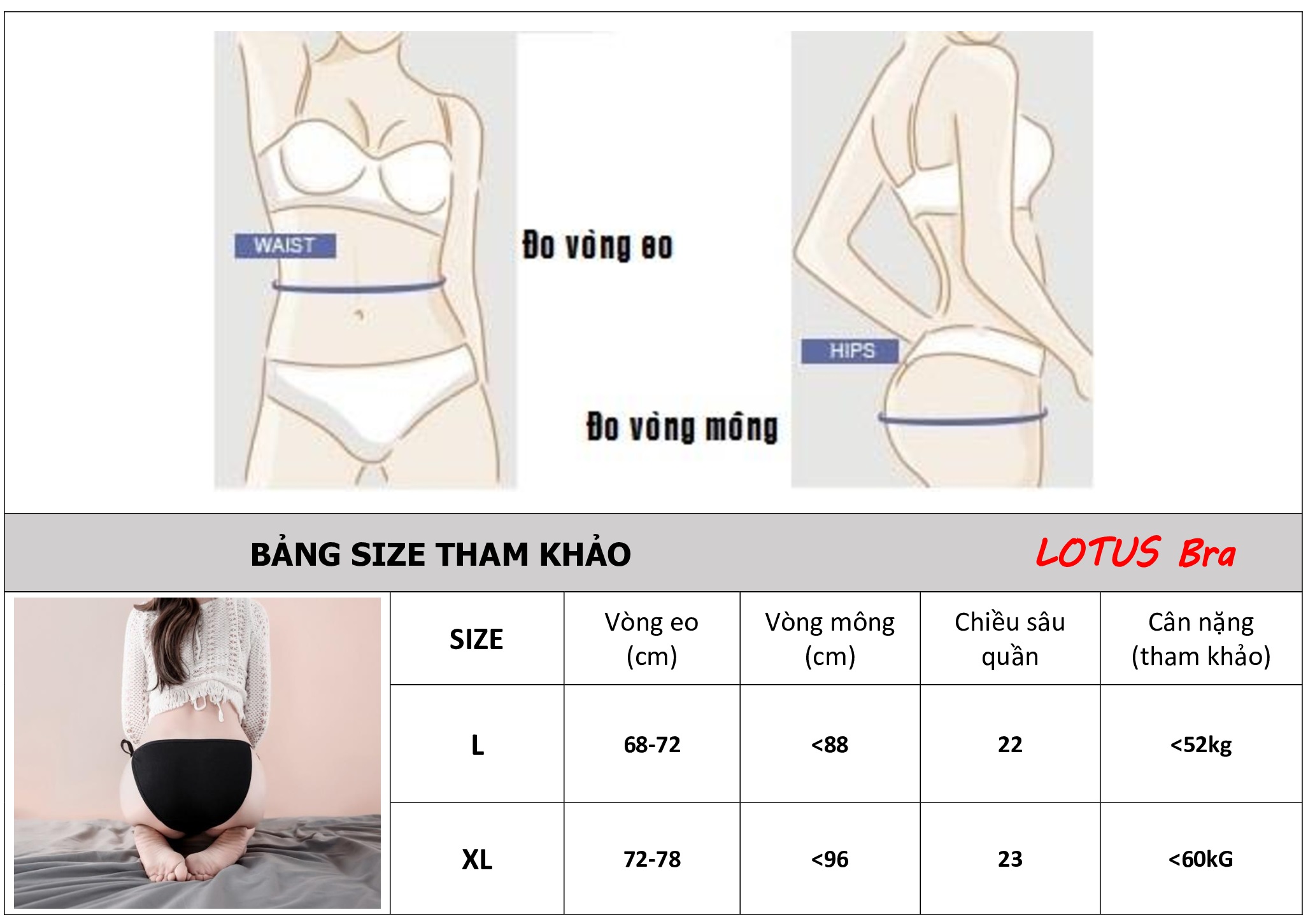 Set 4 quần lót nữ ren đen quyến rũ