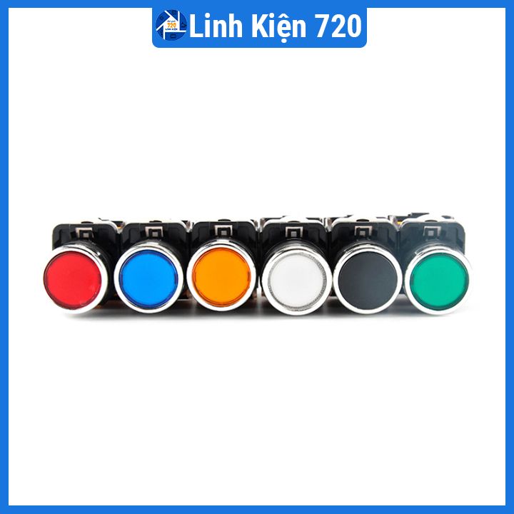 Nút nhấn đề LA38 nhấn giữ có đèn LA38 380V 10A