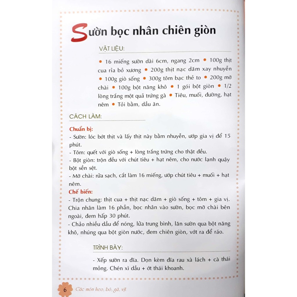 Sách - Các Món Heo, Bò, Gà, Vịt (Tái Bản) (VT)
