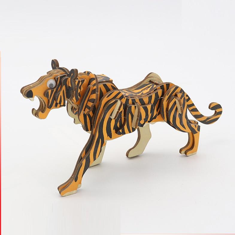 Đồ chơi lắp ráp gỗ 3D Bộ 9 Mô hình Con vật Laser