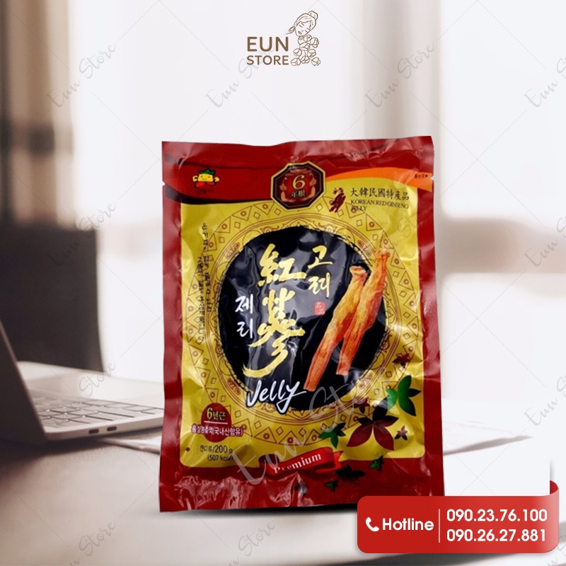 Kẹo dẻo hồng sâm korean red ginseng jelly