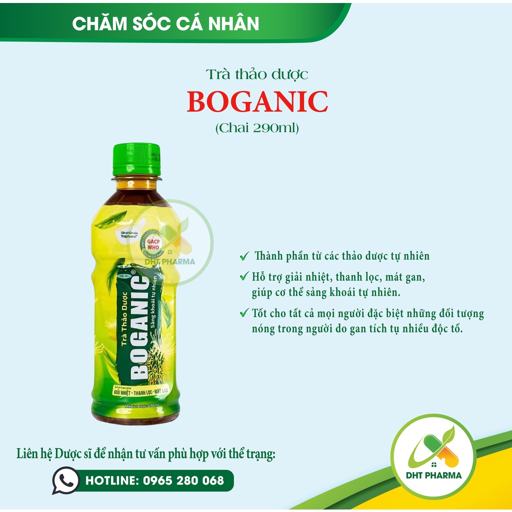 Trà thảo dược boganic traphaco giúp giải nhiệt