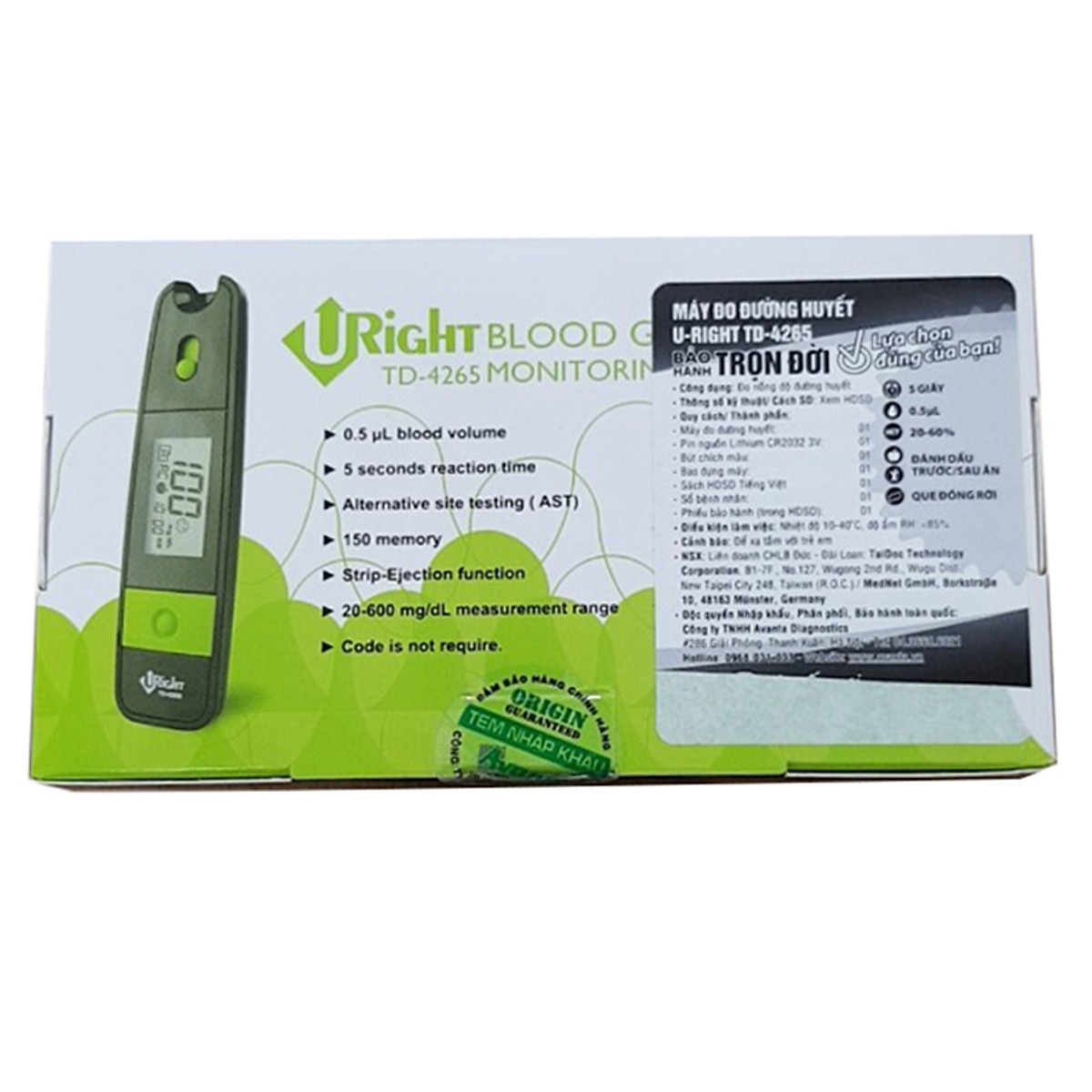 Máy đo đường huyết Uright TD-4265