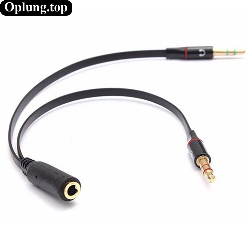 Cáp chia jack nối audio 3.5mm 1 jack cái ra 2 đực