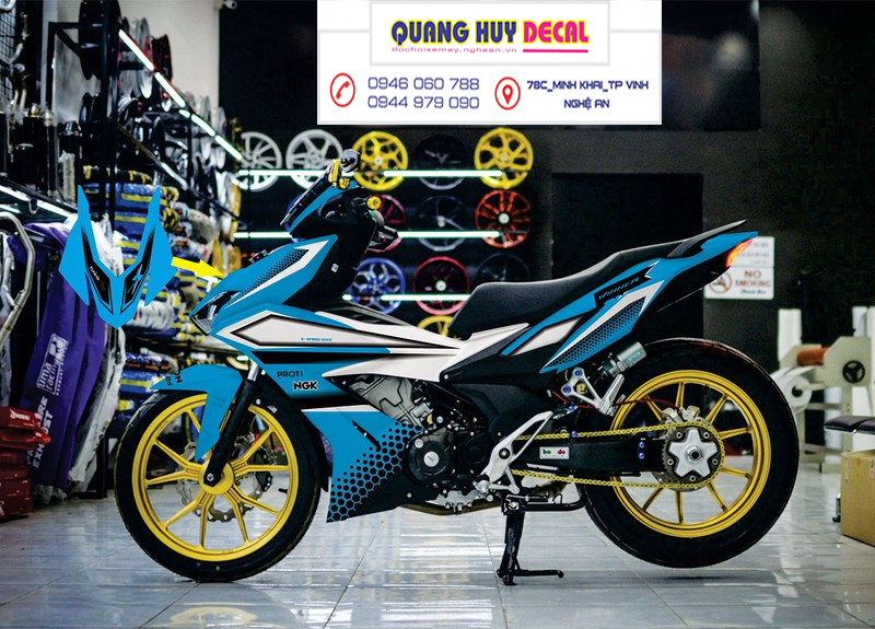 Tem trùm winner x xanh ngọc trắng đen - Độ dán team trùm decal xe máy winner x xanh ngọc trắng đen - Team trùm decal xe máy winner x rẻ đẹp và chất