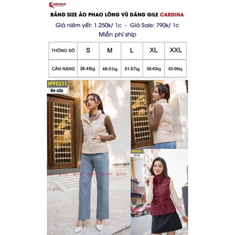 Áo phao lông vũ dáng GILE  CARDINA