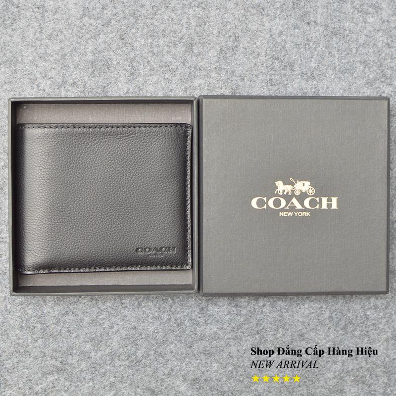 Ví Coach Nam F75084 Authentic màu đen