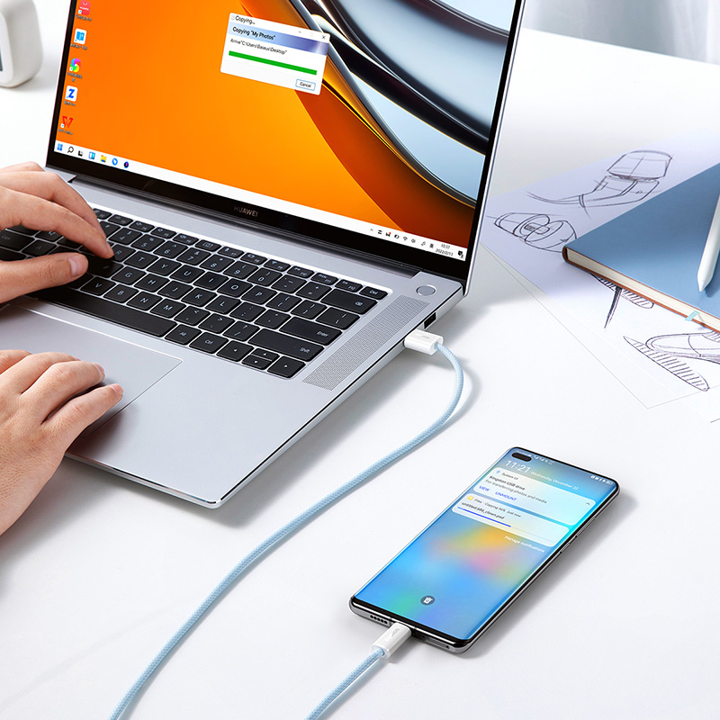 Baseus 100W Fast Charging USB C Cable For Macbook USB C To USB Type C Cable For ipad Xiaomi Samsung PD Fast Charger Date Transfer Cord Wire HSHOP HSHOP365 bb2