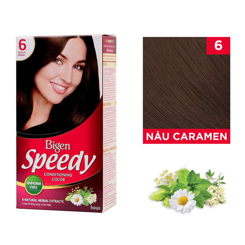 Thuốc nhuộm tóc Bigen Speedy số 6 (Màu nâu caramen)