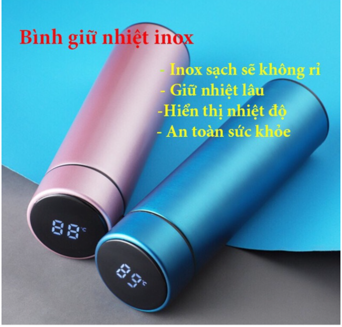 Bình giữ nhiệt inox hiển thị nhiệt độ cao cấp 500ml 044