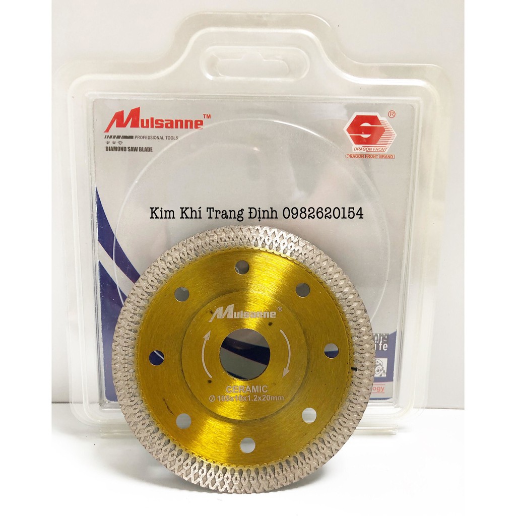Lưỡi Cắt Gạch Đa Năng 100mm Mulsanne ( cắt khô + ướt)