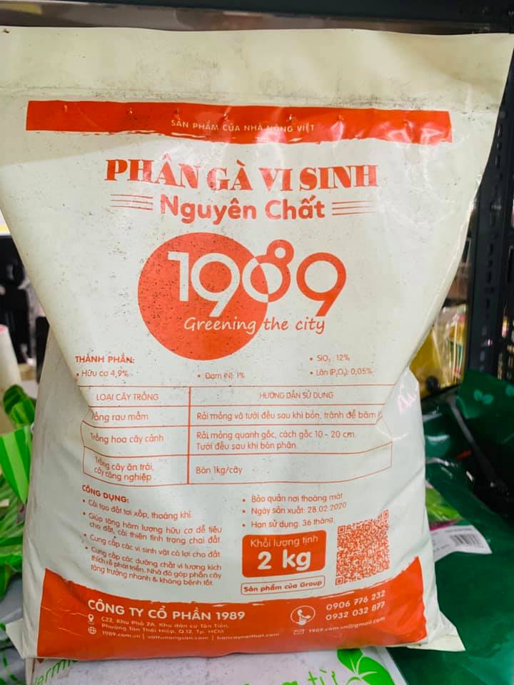 Phân gà vi sinh nguyên chất 2kg