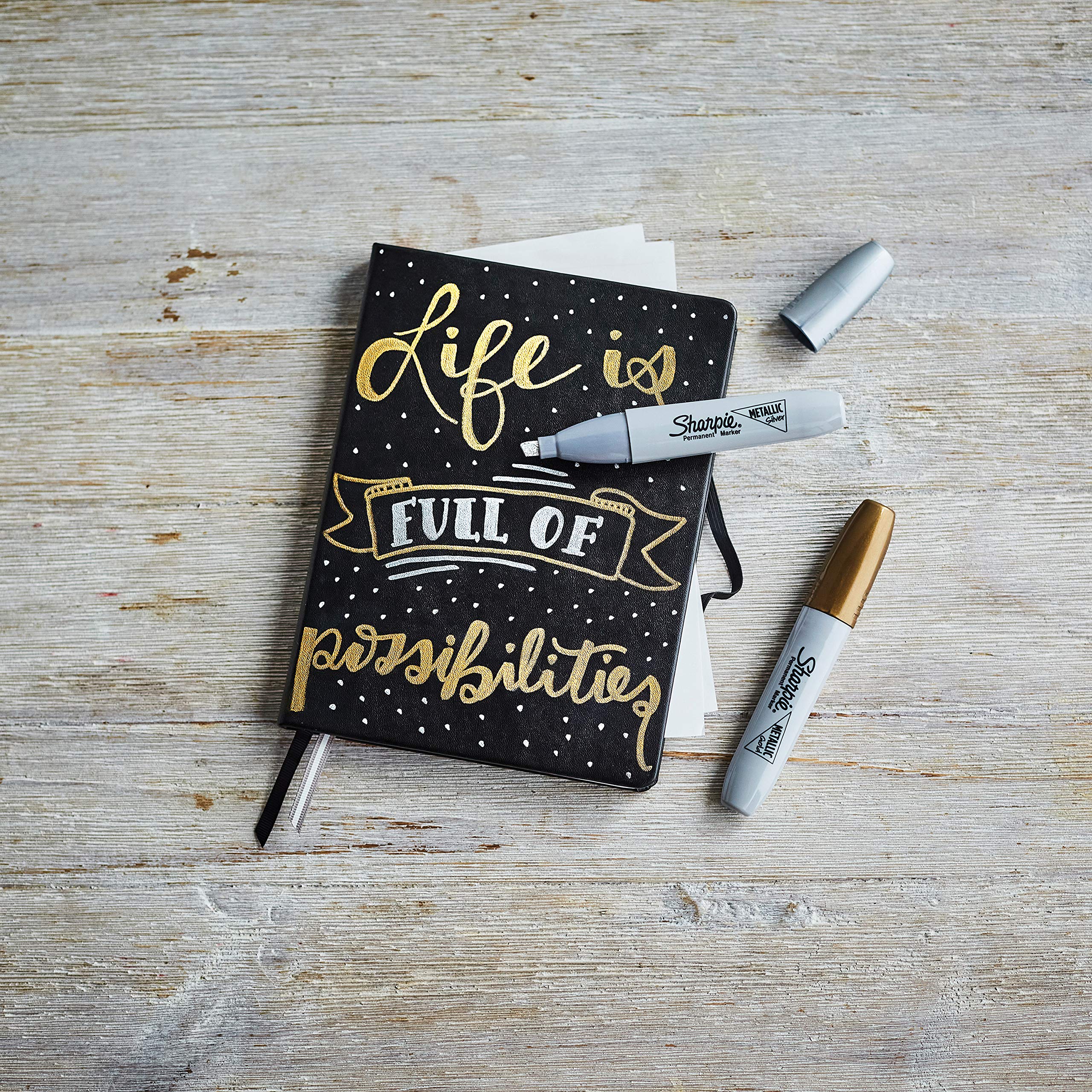 [HCM]Bút lông dầu không phai mực ánh kim Sharpie Chisel Metallic