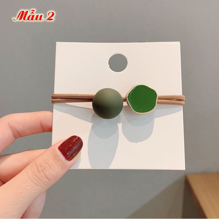 Dây buộc tóc co dãn màu trơn xinh xắn cho nữ c42