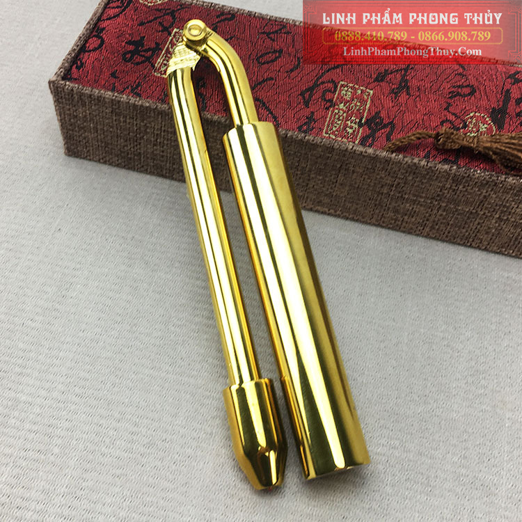 Thước tầm long mạ vàng dạng gập cao cấp