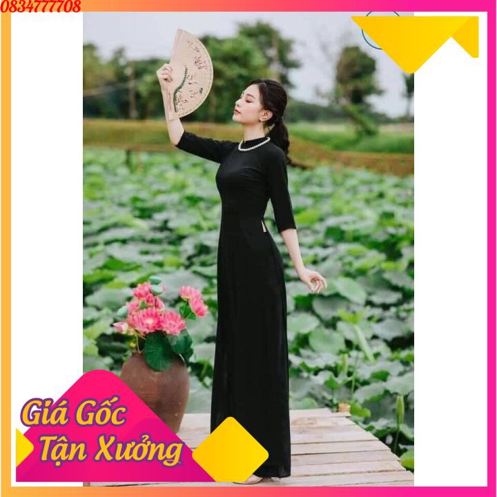 Áo Dài Trơn Lụa Nhật  - Màu Siêu Xinh
