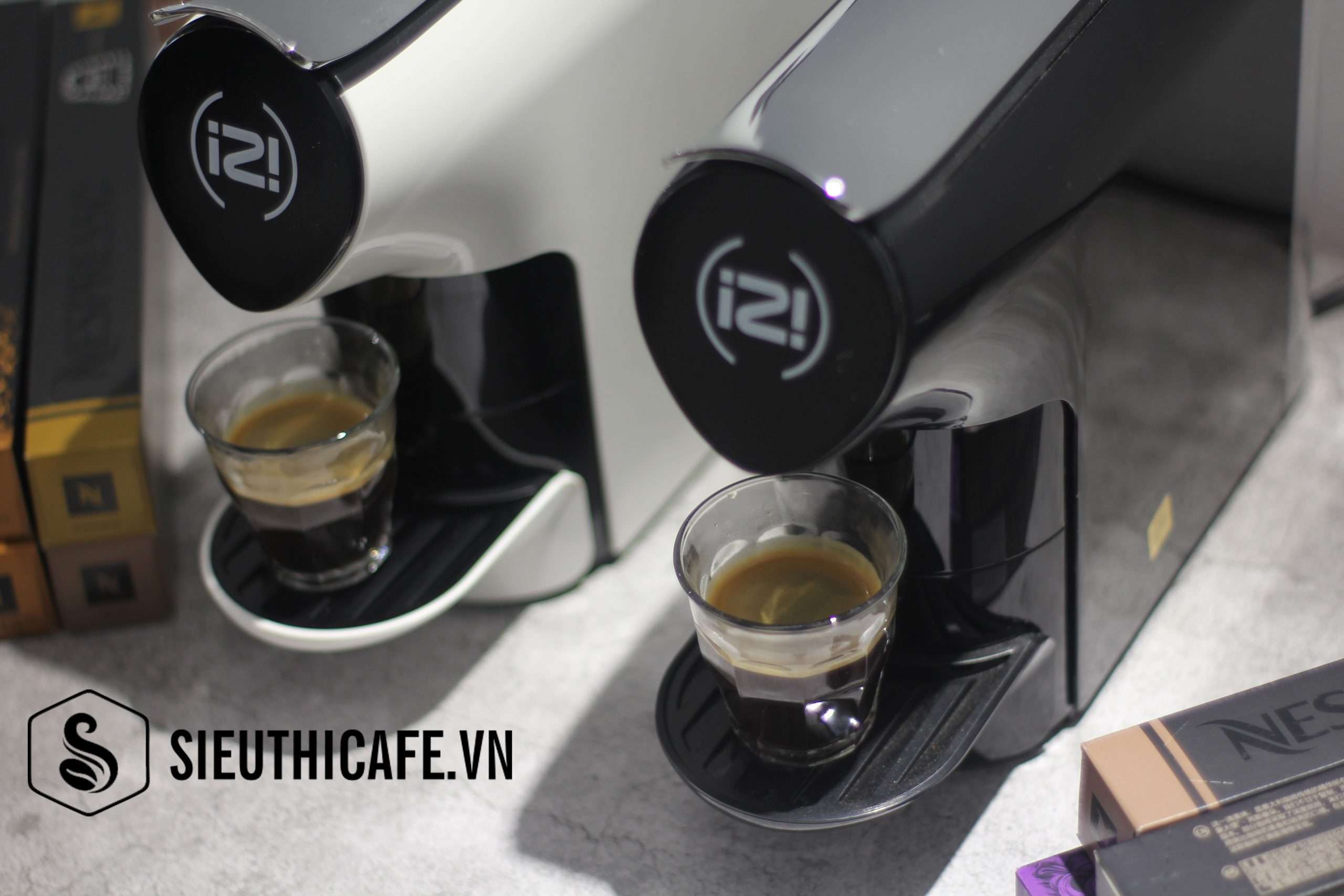 MÁY PHA CÀ PHÊ VIÊN NÉN IZI CAPSULE COFFEE MACHINE C236 ĐEN 220V