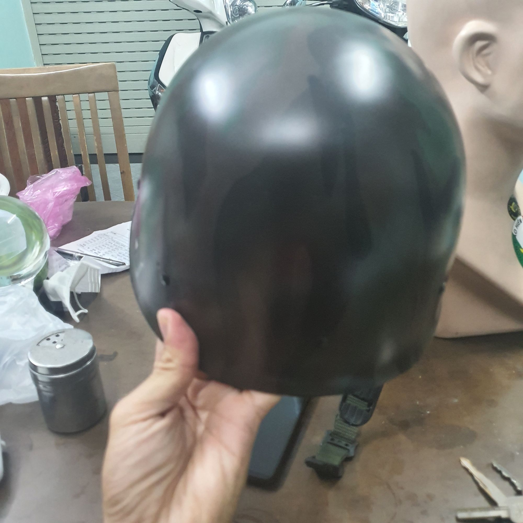 Nón cối rằn ri lòng dây sơn thủ công