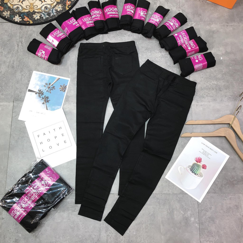 Quần legging DÀI cuộn hồng đủ size