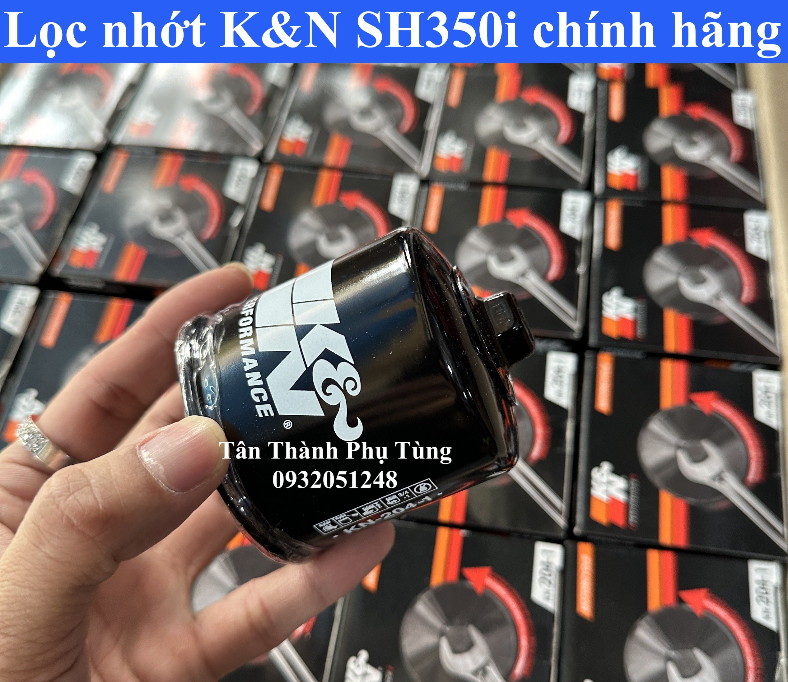Lọc nhớt sh 350i, sh300i k&n chính hãng