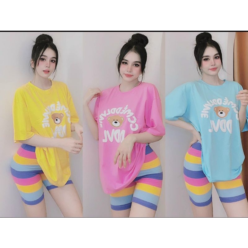Set áo phông kèm quần ngố ( hình thật ở cuối )