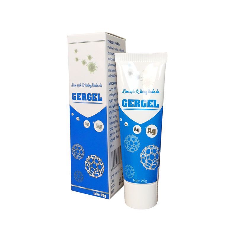 Gel bôi ngoài da gergel giúp làm sạch da, sát khuẩn, dưỡng ẩm làm mềm da - 25g
