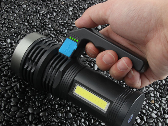Đèn pin  sạc pin COB 2  chế dộ  chất lượng - đèn pin di động  siêu sáng - đèn pin mini - den pin cam tay - đèn bão - đèn cắm trại dã ngoại