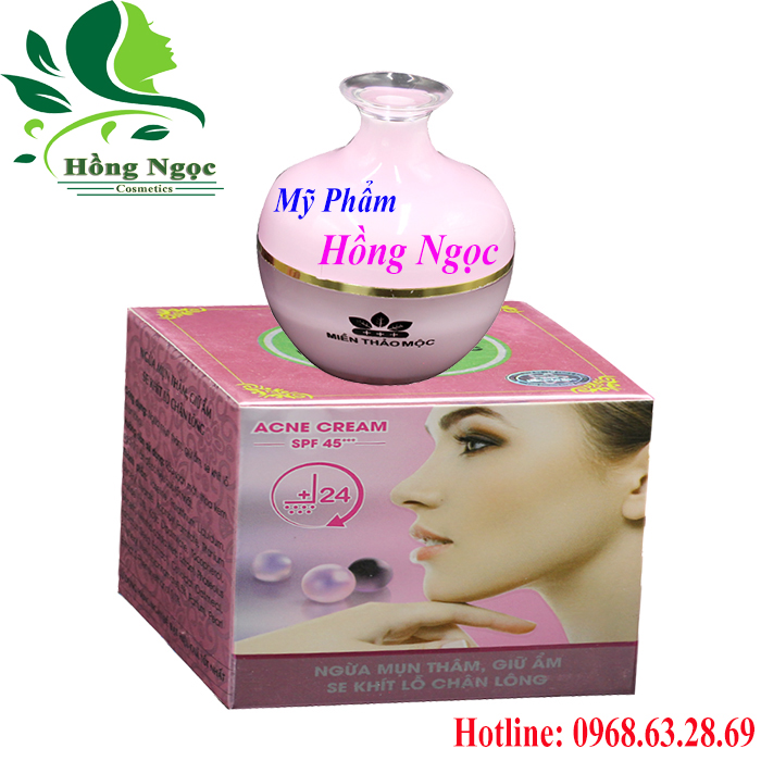 [HCM]Mỹ Phẩm Miền Thảo Mộc - Kem ngừa mụn thâm - Giữ ẩm - Se khít lỗ chân lông SPF 45+++ Acne Cream (20g)