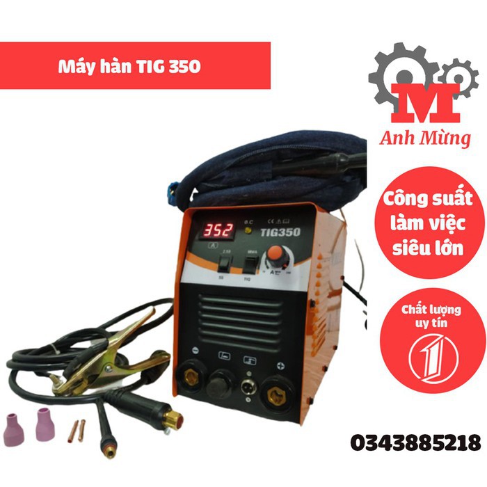 máy hàn tig jasic 350 - máy hàn tig 2 chức năng khí và que