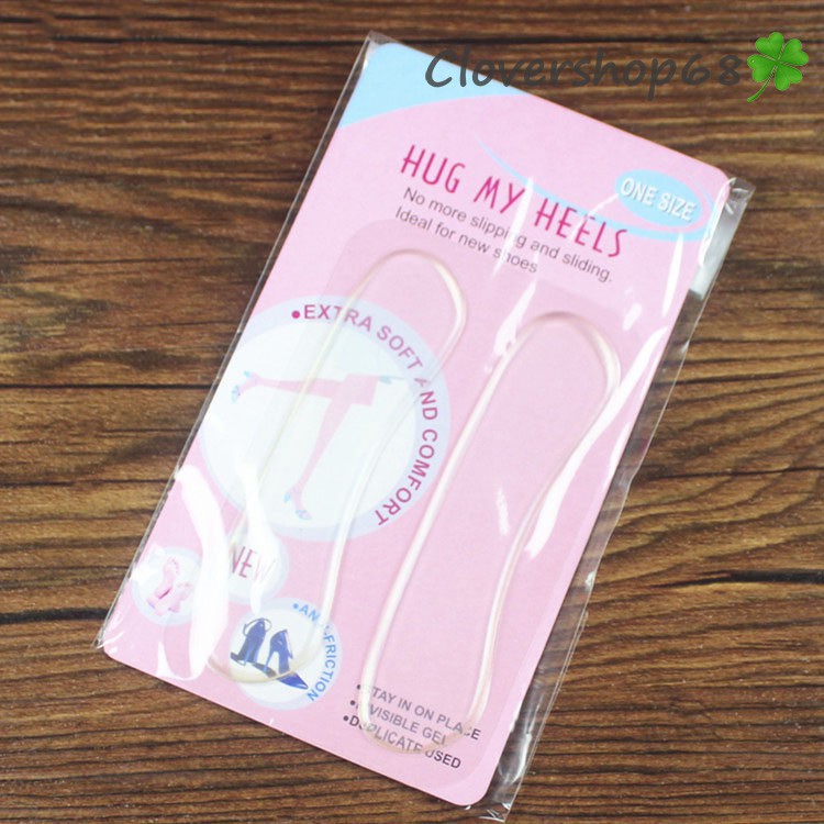 Set 2 miếng lót giầy nữ silicon, lót gót chân silicon (loại dài lót gót)