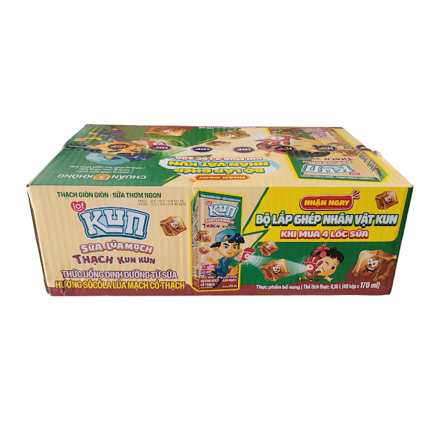 Thùng 48 Hộp Sữa Thạch Kun 170ml.