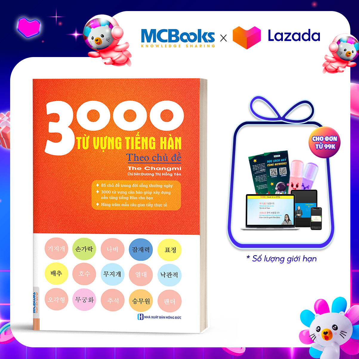 3000 Từ vựng tiếng hàn theo chủ đề - Làm chủ từ vựng tiếng Hàn sau 3 tháng