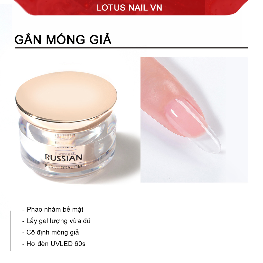 Gel đa năng dán móng, đính đá, tạo hình 3D Russian