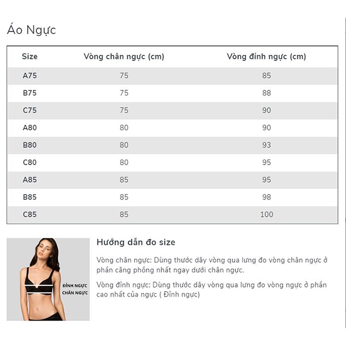 Áo ngực Misaki mút dày cúp trơn phối ren - 7325