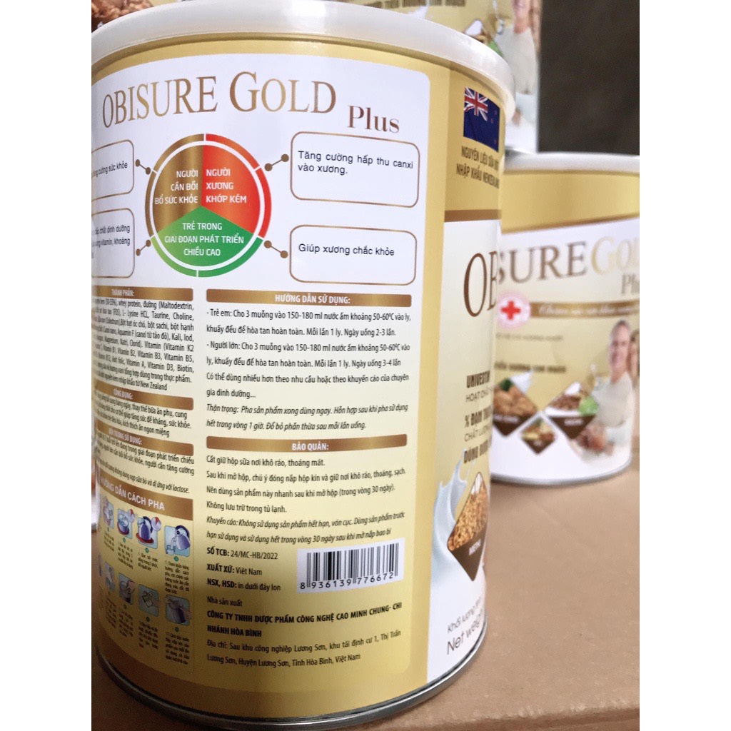 [(Chính Hãng 400g VÀ 900gr)]:Sữa Hạt OBISURE GOLD PLUS