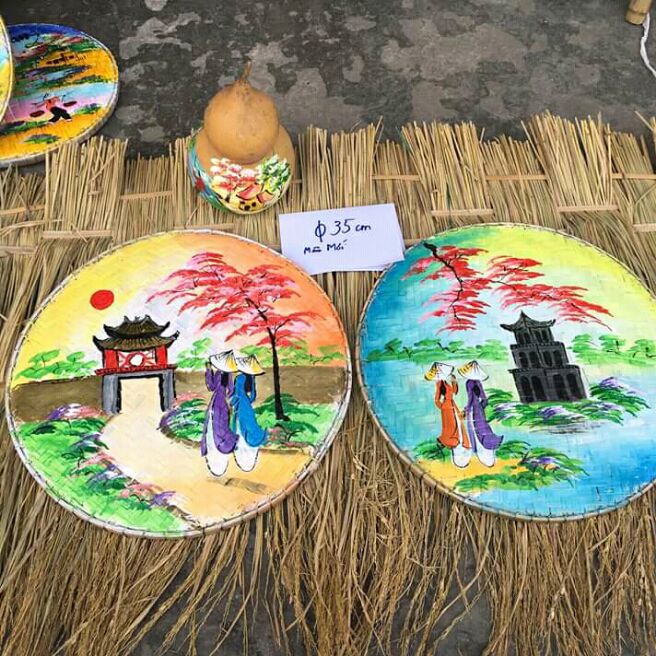 Tranh vẽ trên mẹt tre đẹp (0978945425)