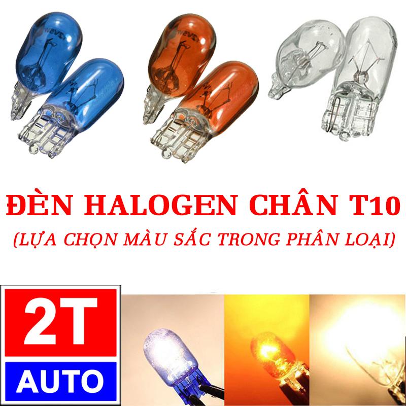 Đèn halogen ha lô gen soi biển số, đèn trần đèn mí demi đờ mi chân T10 cho ô tô xe hơi