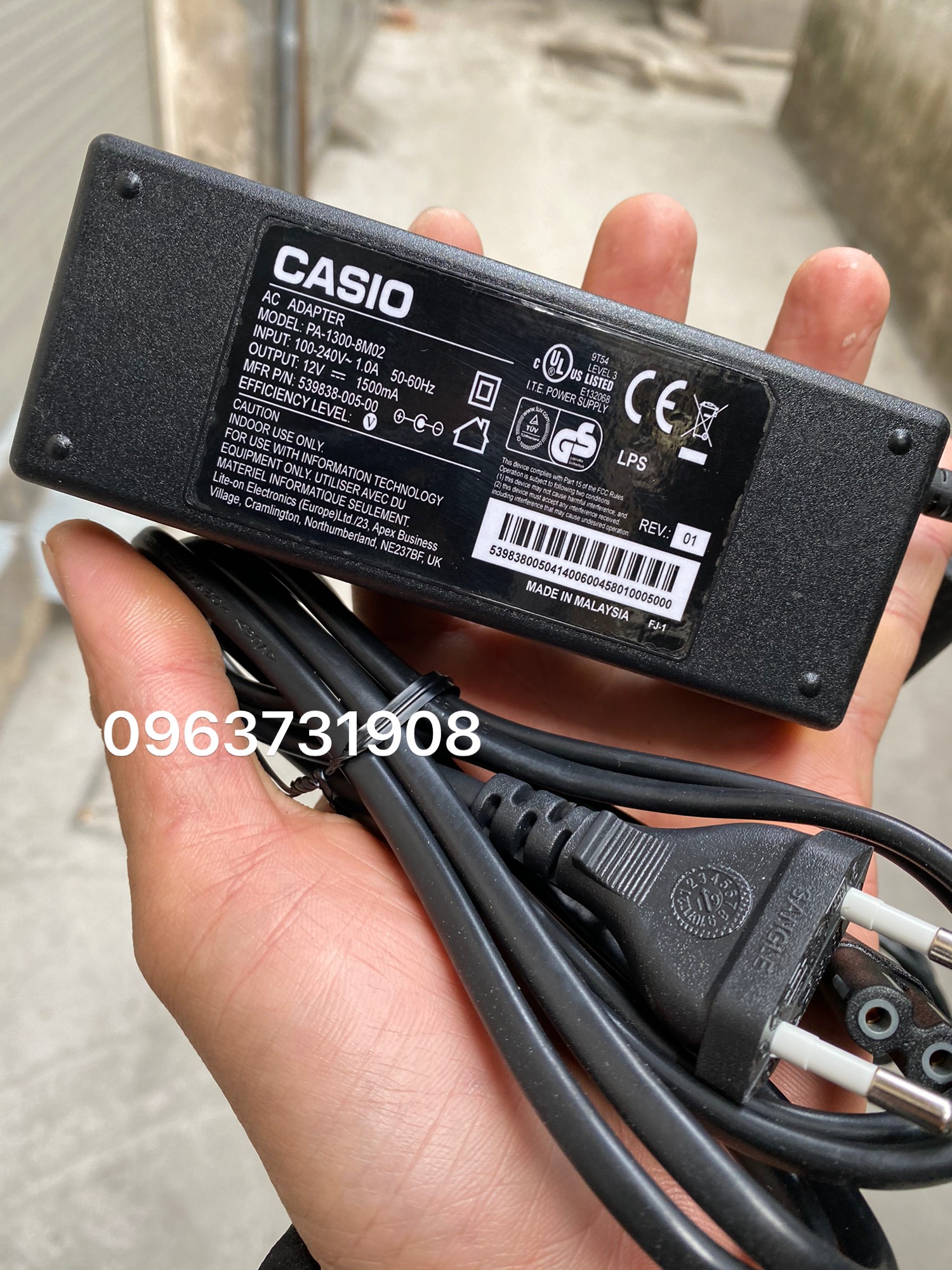 Dây nguồn đàn casio CTK-731 hàng chuẩn Casio phân phối