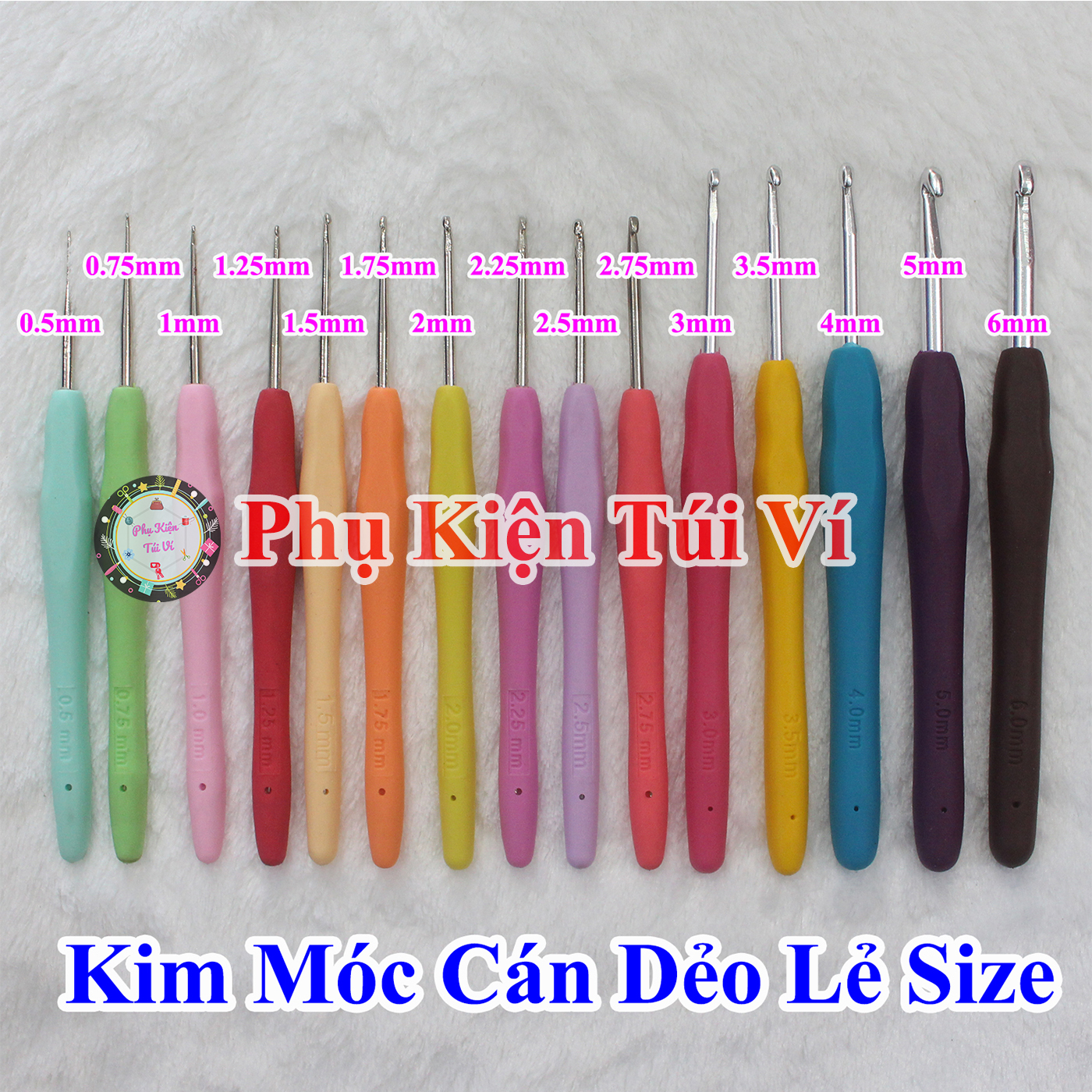 Flexible Handle Crochet Needles in Odd Sizes (25K-30K/Piece)