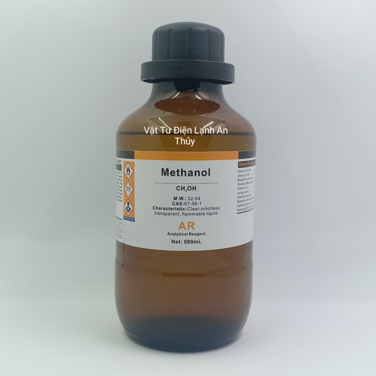 Cồn lạnh methanol, dầu nghẹt chống nghẽn tắc ẩm ar điện lạnh ch3oh tinh khiết chai 500ml