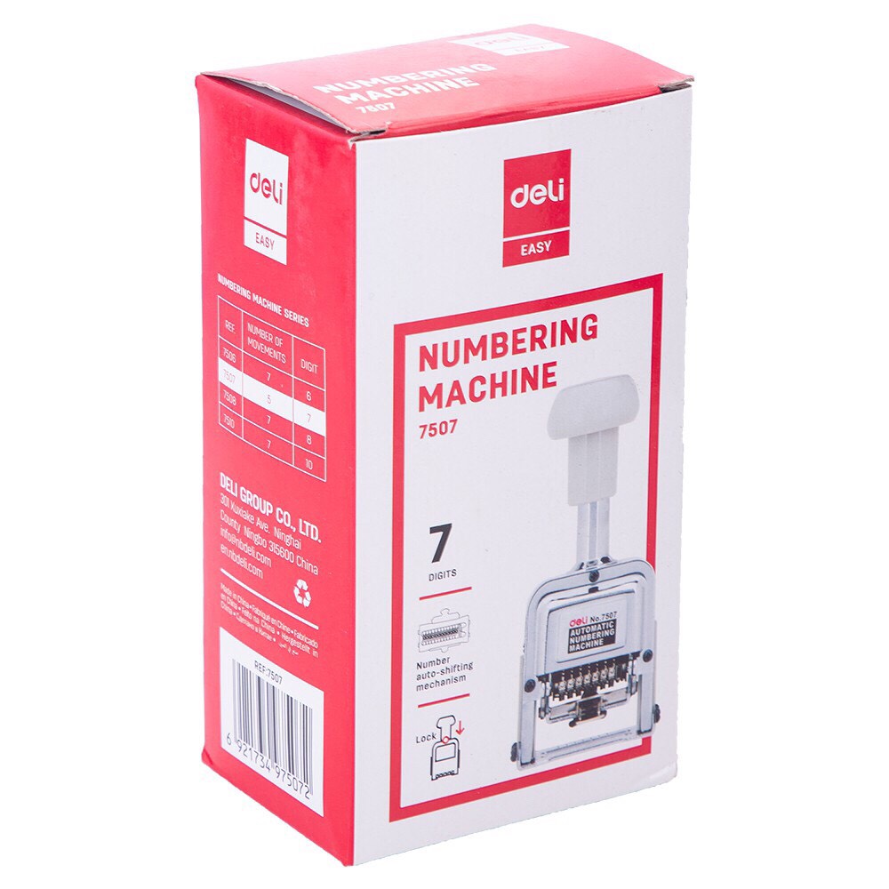 Dấu nhảy 7 số deli 7507 - dấu nhảy - máy đóng số nhảy