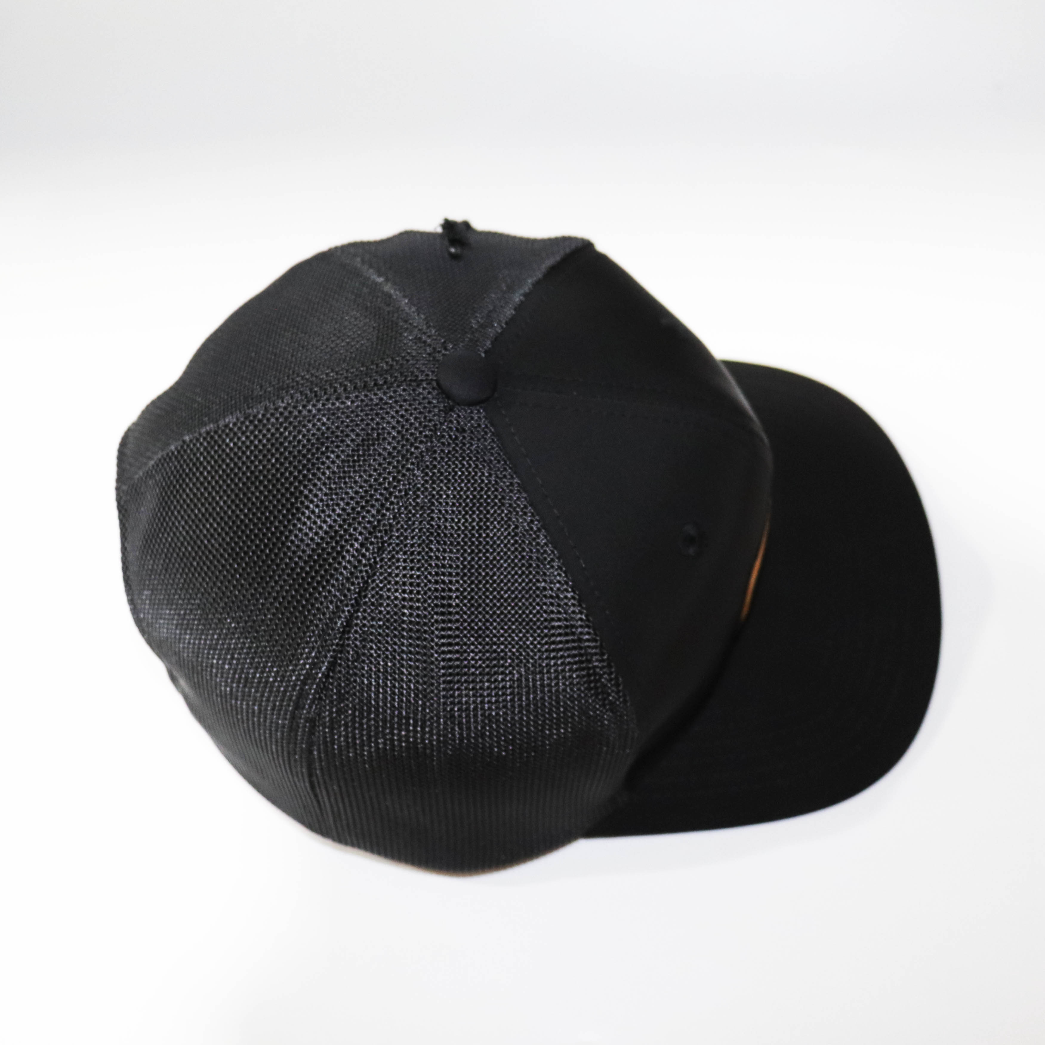 Nón Mũ Snapback Brixton Lưới Đen Logo Vuông Cam 2021.